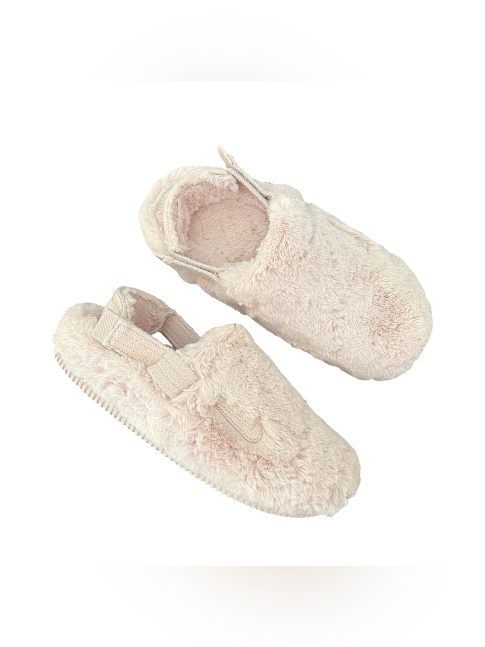 Nike Pink Fuzzy Women's Slip-On Slippers